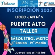 BÁSQUETBOL MIXTO 8° BÁSICO a IV° MEDIO /LICEO N°5 JAN PUENTE ALTO