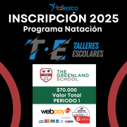 Inscripción Natación 2025 Colegio Greenland