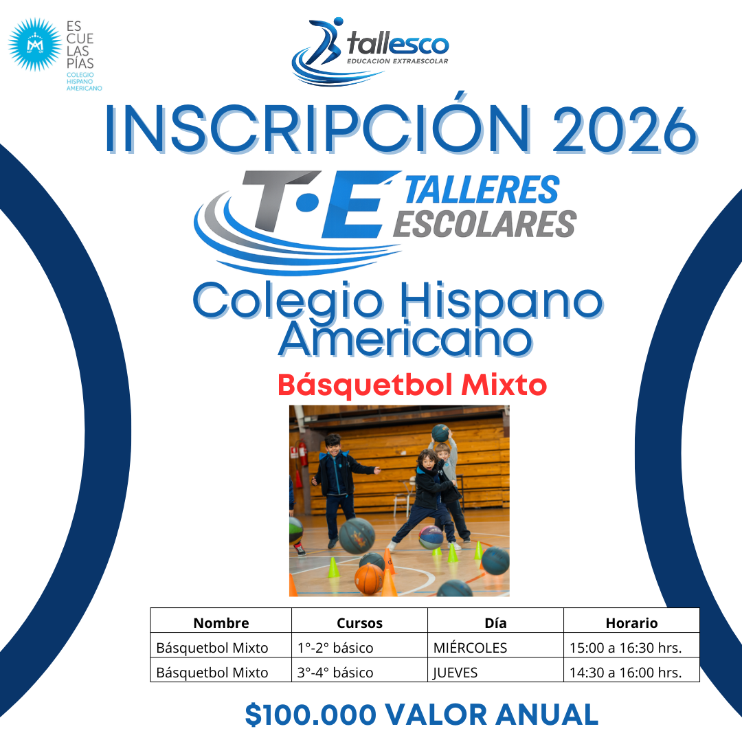 Básquetbol Mixto Taller Básquetbol Mixto Colegio Hispano Americano - Imagen 1