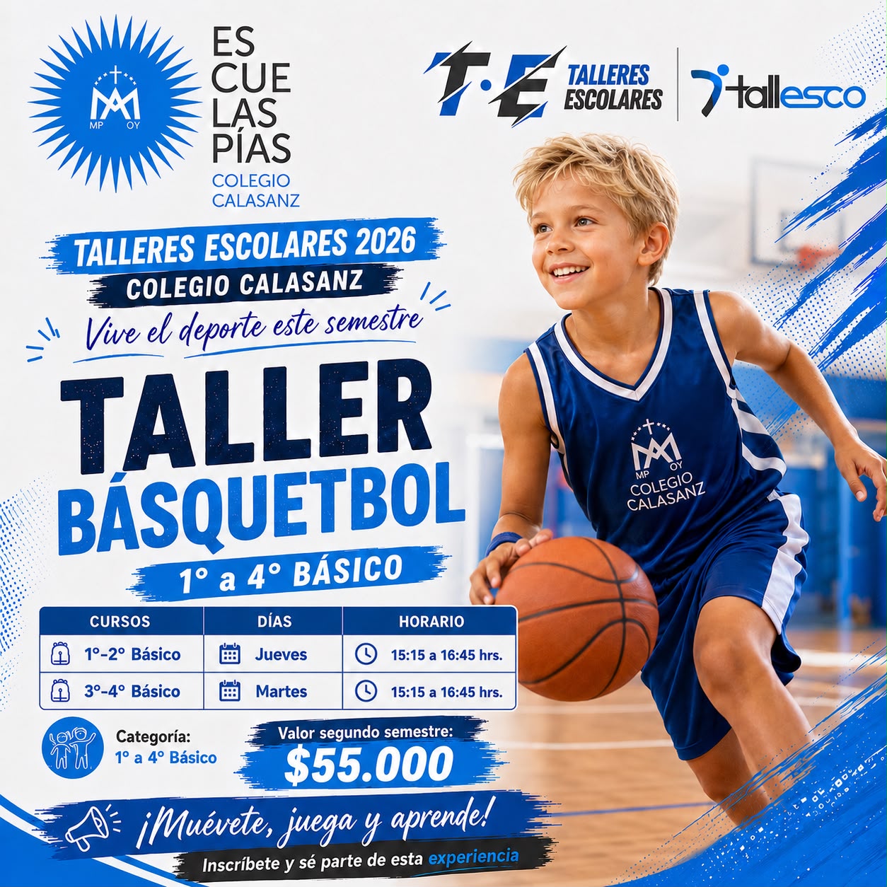 Básquetbol (2) Básquetbol Colegio Calasanz Segundo Semestre - Imagen 1