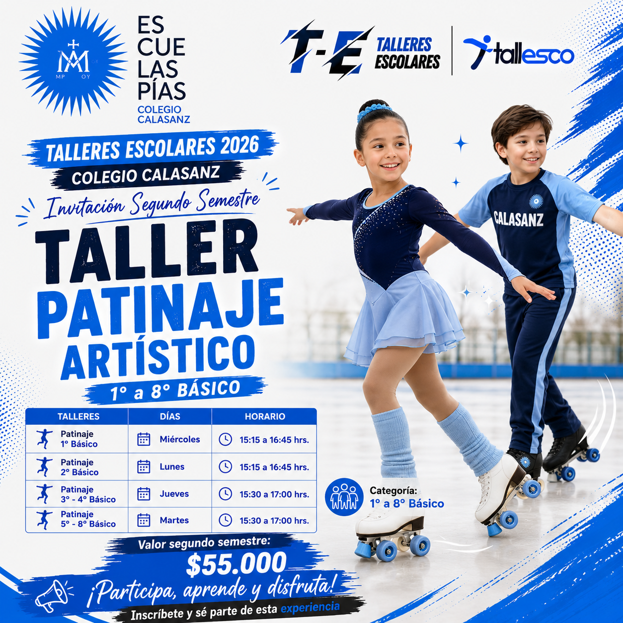 Patinaje Artístico Patinaje Artístico Colegio Calasanz Segundo Semestre - Imagen 1