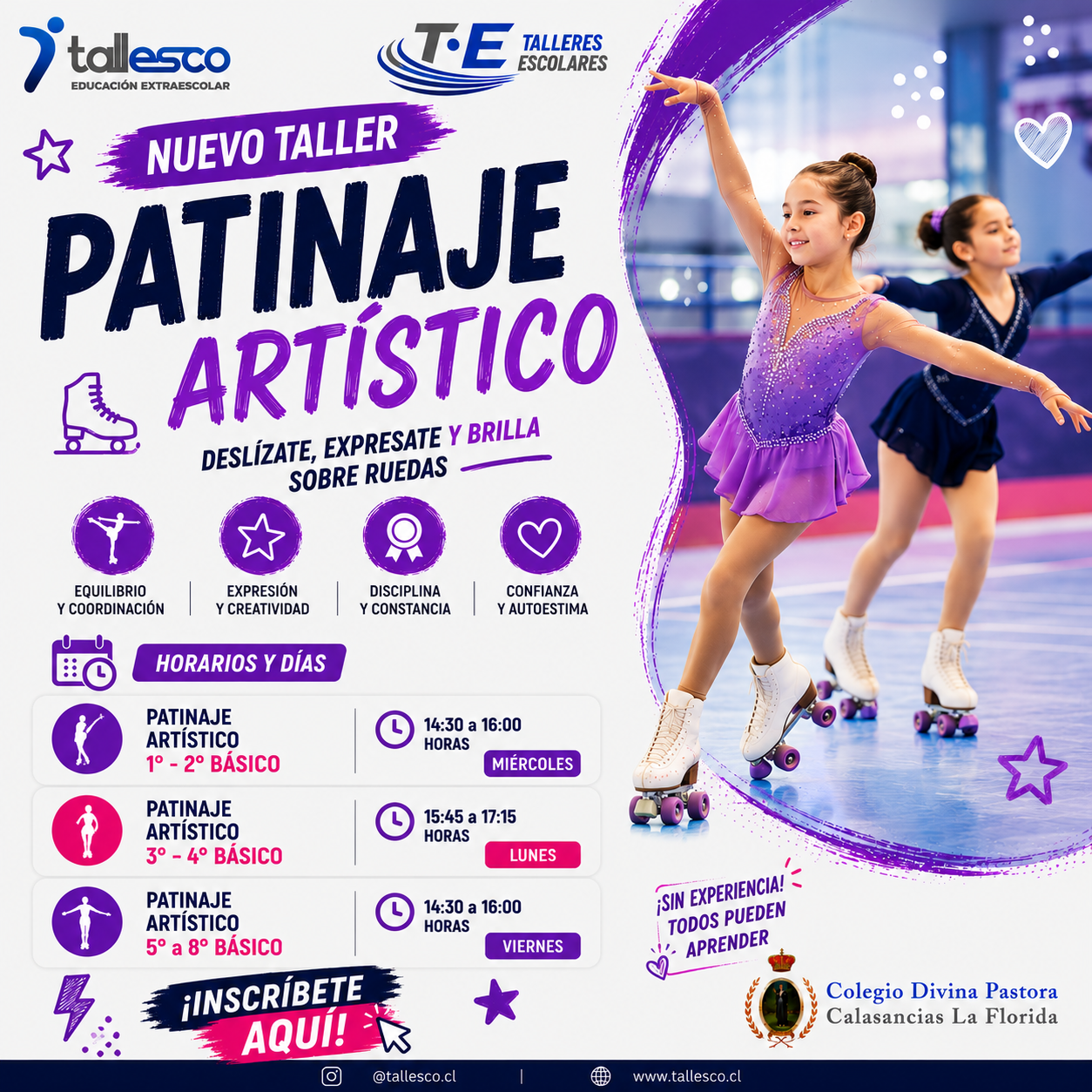 Patinaje Artístico Patinaje Artístico Colegio Divina Pastora La Florida Segundo Semestre - Imagen 1