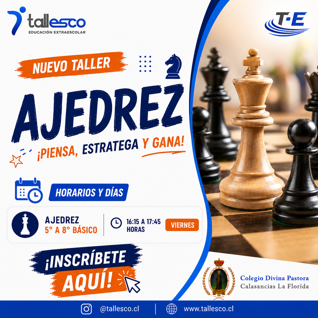 Ajedrez1 Ajedrez Colegio Divina Pastora La Florida Segundo Semestre - Imagen 1