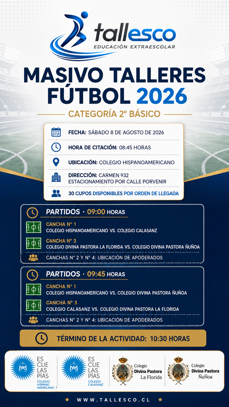 2° BÁSICO MASIVO FÚTBOL 08 AGOSTO 2026 / CDPÑ - Imagen 2