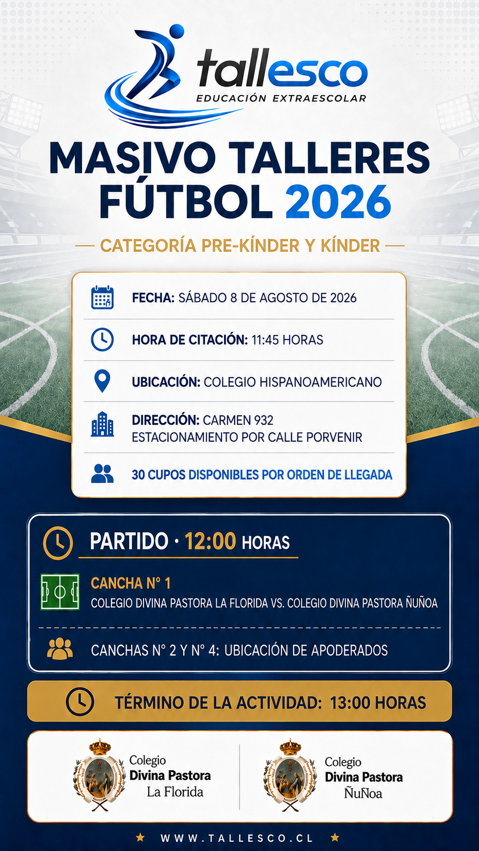 PK°-KÍNDER° CDPÑ MASIVO FÚTBOL 08 AGOSTO 2026 - Imagen 2
